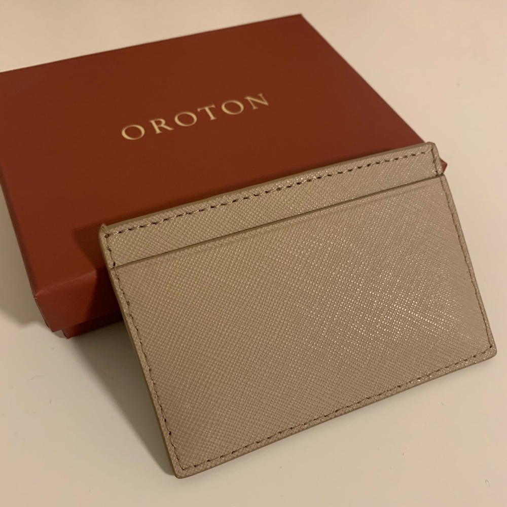 Oroton - 3 Card Sleeve Pouch in Fawn - Picture 3 of 11